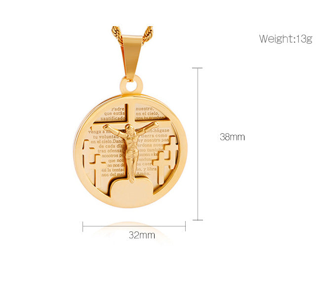 Jewelry: Divine Crucifix Medallion Pendant