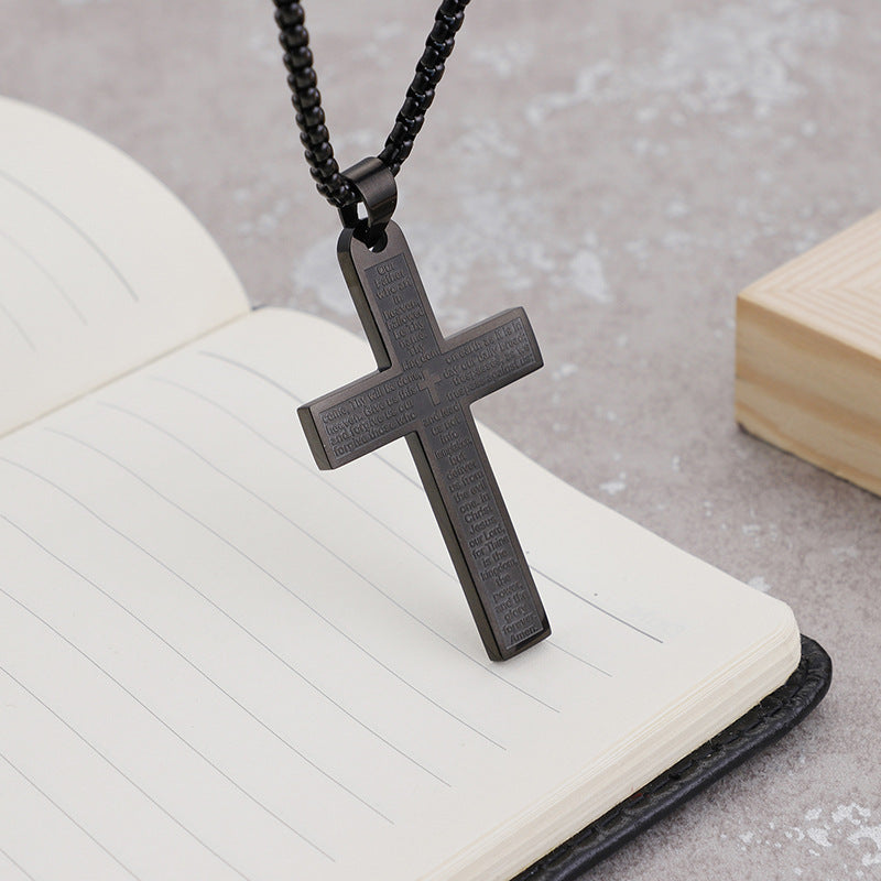 Jewelry: Eternal Faith Stainless Steel Cross Pendant