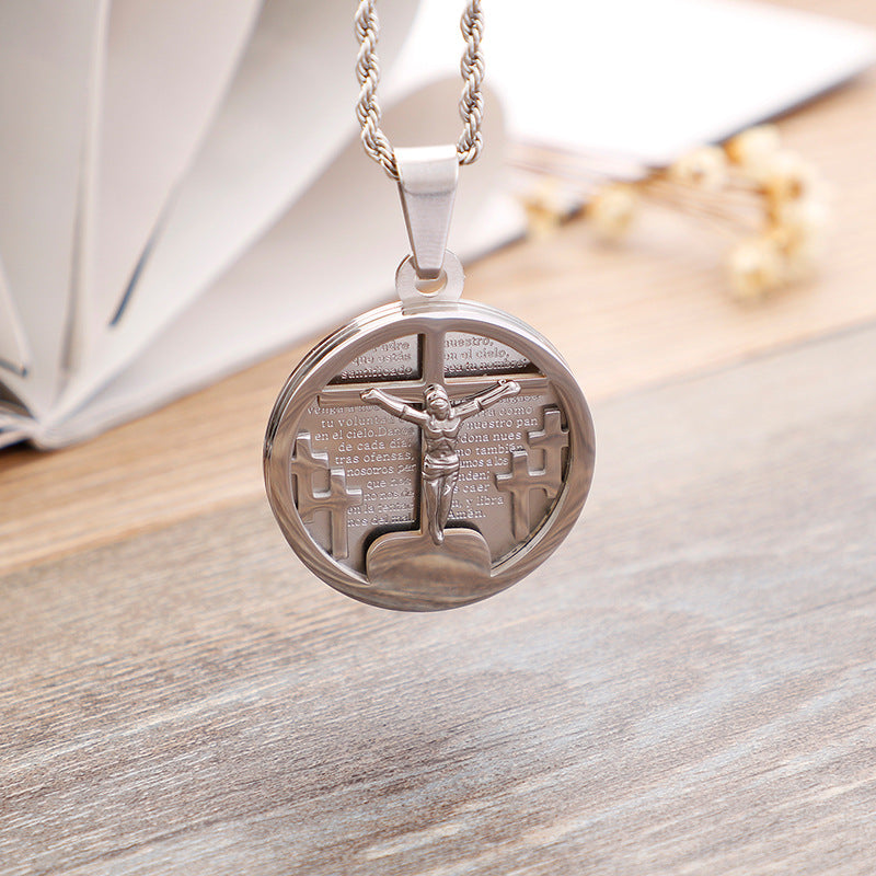 Jewelry: Divine Crucifix Medallion Pendant