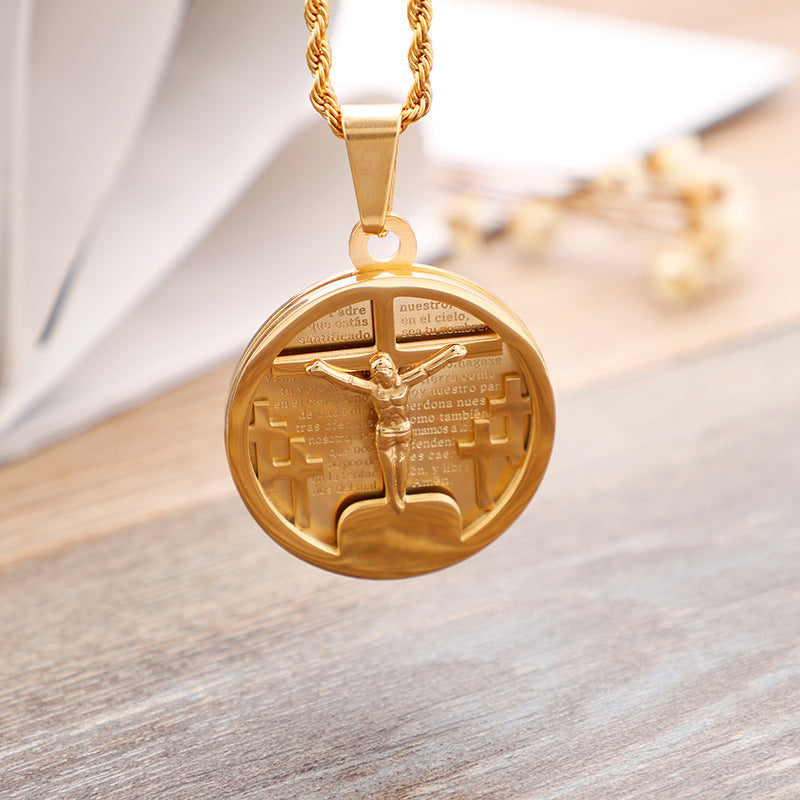 Jewelry: Divine Crucifix Medallion Pendant