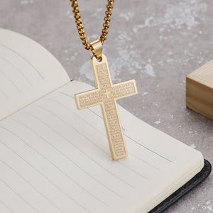 Jewelry: Eternal Faith Stainless Steel Cross Pendant