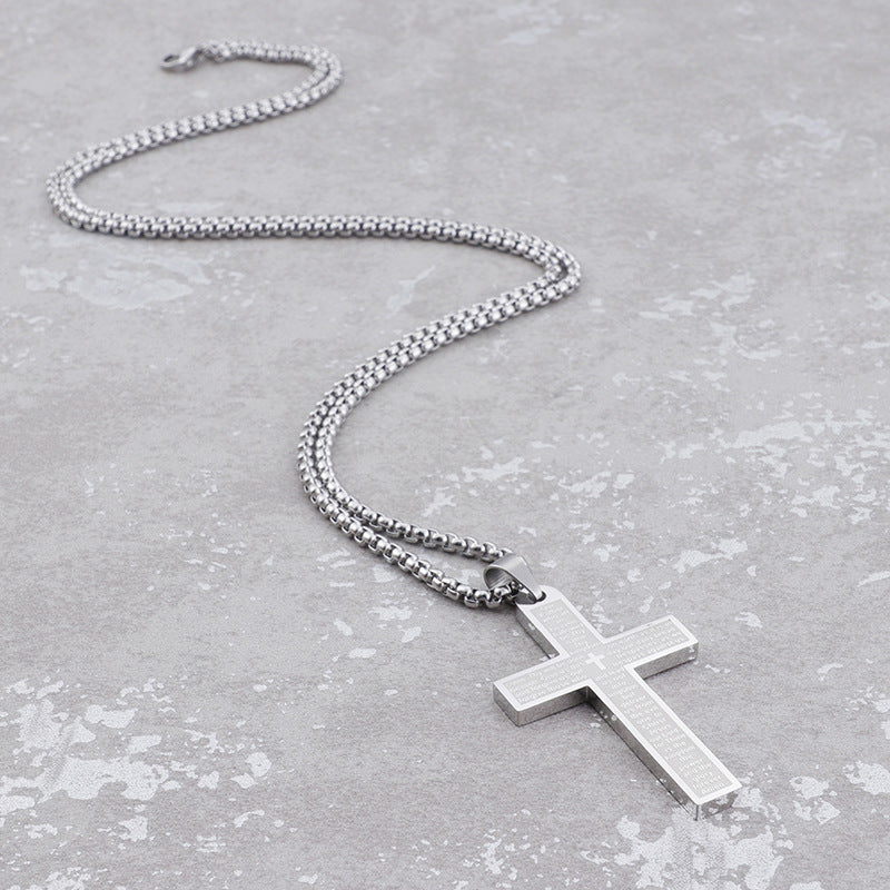 Jewelry: Eternal Faith Stainless Steel Cross Pendant