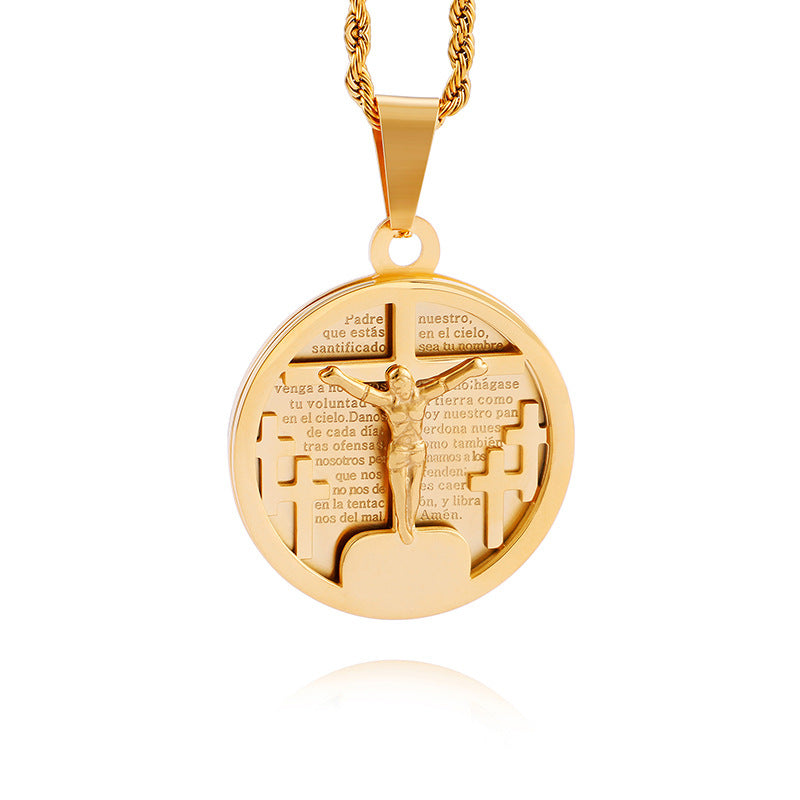 Jewelry: Divine Crucifix Medallion Pendant