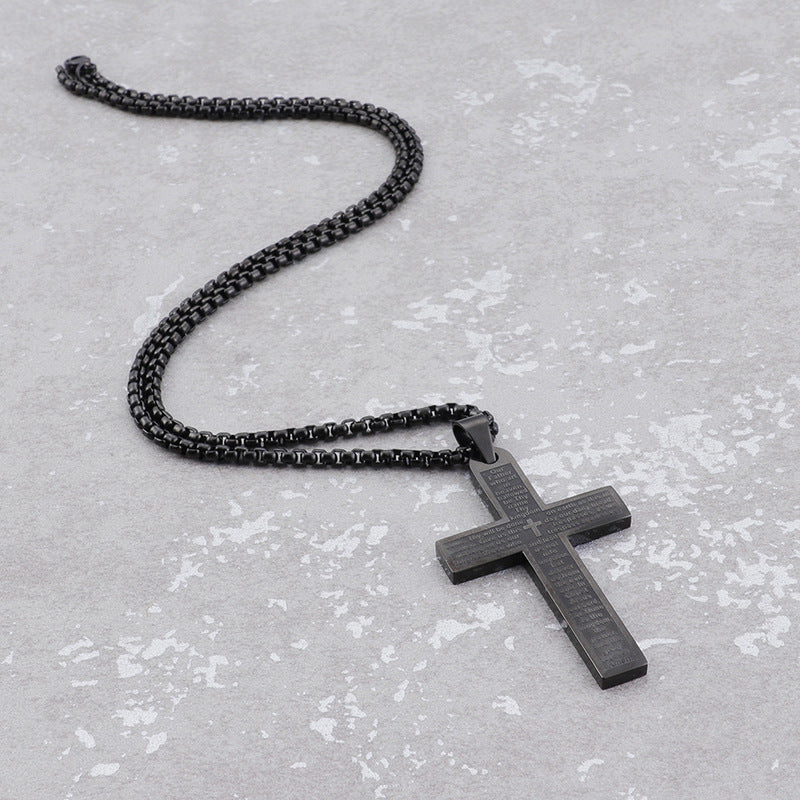 Jewelry: Eternal Faith Stainless Steel Cross Pendant