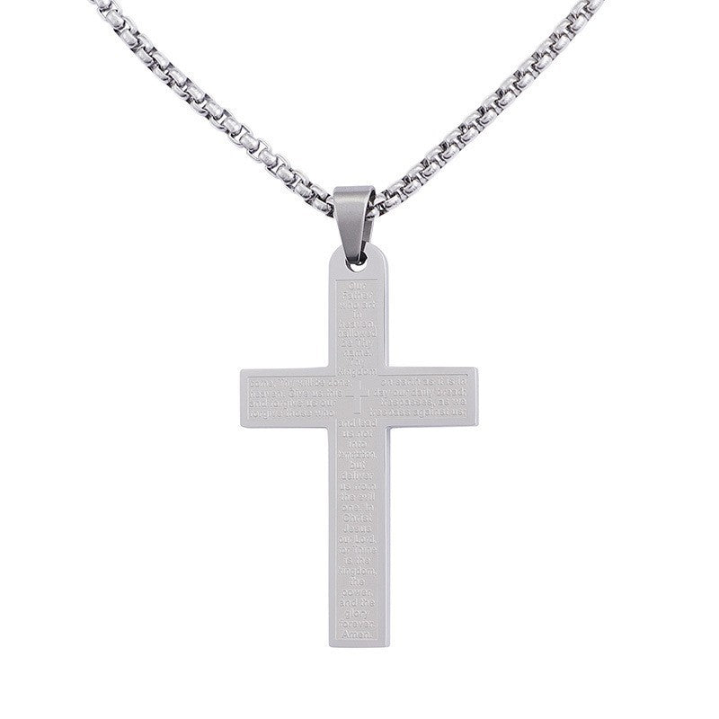 Jewelry: Eternal Faith Stainless Steel Cross Pendant