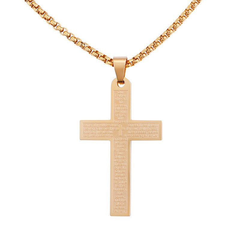 Jewelry: Eternal Faith Stainless Steel Cross Pendant