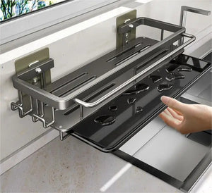 Home: Sink Organizer, Holder, Caddy with Drying Drain for Kitchen & Bathroom