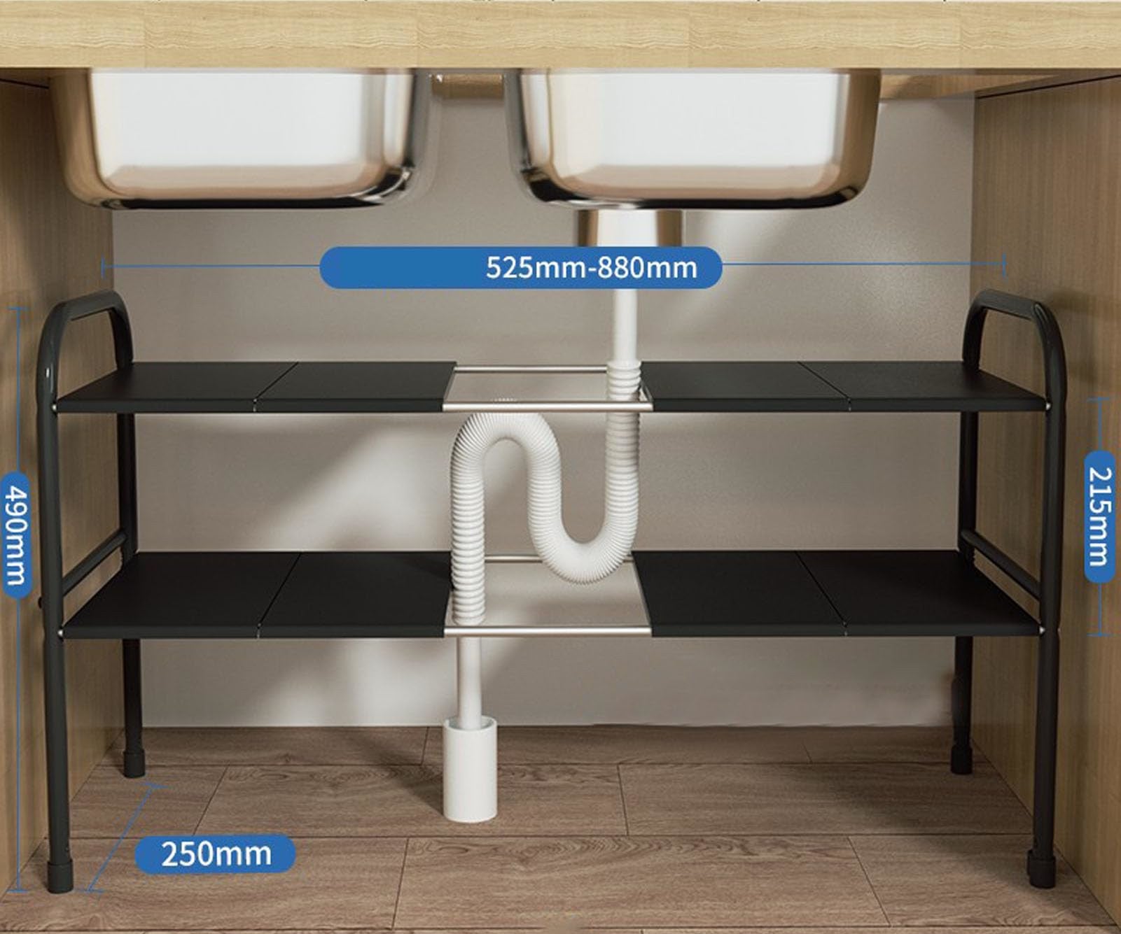 Home: Home: Multi-Layer Flexible Scalable Sink Storage Shelf