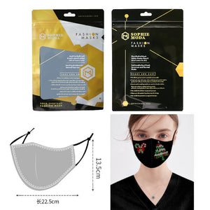 Sophie Moda-Ice Cooling Microfiber X'Mas 3D Mask Type F (1x Adult)