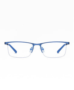 Glasses: Anti Blue Light Ultra Slim Half Metal Frame