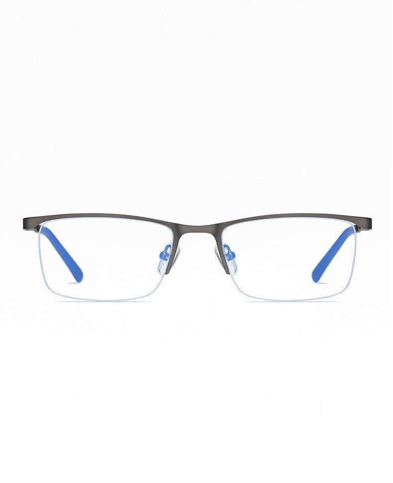 Glasses: Anti Blue Light Ultra Slim Half Metal Frame