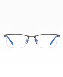 Glasses: Anti Blue Light Ultra Slim Half Metal Frame