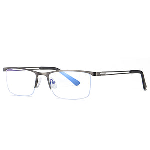 Glasses: Anti Blue Light Ultra Slim Half Metal Frame