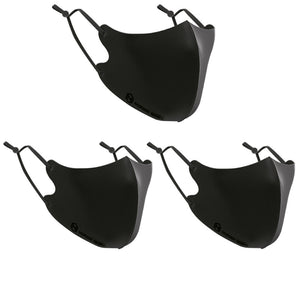 Masks: Kids Ice Cooling Microfibre Washable Adjustable 3D Face Mask (3pcs) Black
