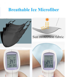 Masks: Kids Ice Cooling Microfibre Washable Adjustable 3D Face Mask (3pcs) Black