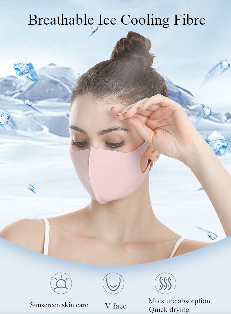 Masks: Ice Cooling Microfibre Pretty in Pastel 3D Face Mask (3pcs - Blue & Pink)